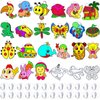 Sratte 48 Pcs Sun Catcher Kits for Art Window DIY Suncatchers Craft for Kids Animals Summer Window Art Paint with 24 Suction Cups for Kids Ornament Birthday Party Activities Home Decor Supplies