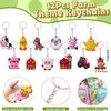 Winrayk 98Pcs Farm Animals Party Favors Barnyard Birthday Supplies, Drinking Straw Mini Bubble Wand Slap Bracelet Keychain Sticker Teen Kid Farm Theme Pinata Filler Goody Bag Stuffer Farm Party Favors