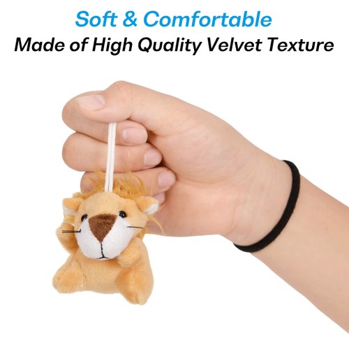 Maliweg 16-Pack Mini Animal Plush Toy Set, Soft Plush Toys for Kids Party Favors, Keychain Ornament,Birthday Party Supplies,Prize Rewards