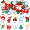 40PCs Christmas Hair Ties for Women Girls, Santa Claus Christmas Tree Bells Reindeer Snowman Snowflakes Christmas Stockings Elastic Christmas Ponytail Holder Christmas Hair Accessories(Christmas)