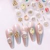 Christmas Nail Art Stickers 5D Nail Decals Gold Winter Snowflakes Nail Sticker Cute Christmas Snowman Stickers Nails Art Decoration for Women Girls Christmas DIY Nail Charms 1Sheet