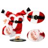 SdeNow Singing Dancing Santa Claus,Christmas Animatronics Musical Santa Claus Inverted Rotating Santa Animated Christmas Plush Toys Decorations Indoor for Kids