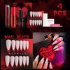 Wugbc Halloween Fake Blood Makeup Kit Black Eyeshadow Grey Blue Lipstick Red French Press On Nails Realistic Vampire Blood for Eyes Mouth Nose Face Teeth Body Zombie SFX Cosplay Dress Up Accessories