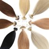 2500pcs Hair Extensions Beads Micro Links Beads, 5mm Silicone Lined Beads for I Tip Human Hair Extensions (Black/Light Brown/Dark Brown/Blonde/Dark Blonde)
