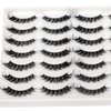 Pooplunch False Eyelashes Wispy Cat Eye Lashes Natural Clear Band Fluffy Short Faux Mink Eye Lashes Fake Eyelashes 14 Pairs Pack