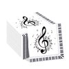 40PCS Music Note Paper Napkins Emotional Music Themed Luncheon Cocktail Dinner Paper Napkin Set Disposable for Party Supplies Tableware Decoration