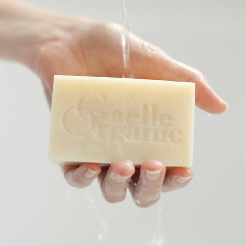 Gaelle Organic Soap Superieure - Natural Moisturizing Face Cleanser with White Clay, Lavender & Litsea- Soothing Soap Bar for Sensitive Skin - Non-Drying, Sulfate Free, Cruelty Free - 6oz.