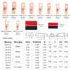 Copper Wire Lugs,Terminal Connectors,Used on AWG12 10 8 6 4 2 Cable,Heat Shrink Set,Bare Copper Eyelets,Ring Terminals Connectors,64Pcs Battery Cable Lugs Ends and 66Pcs Heat Shrink Tubing (130PCS)