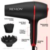 REVLON SmoothStay Coconut Oil Infused Hair Dryer with Diffuser | 1875W Blow Dryer Improves Shine for Smoother Styles and Tames Frizz for Silky Finish (Black)
