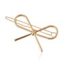 4 Pcs Simple Hair Clips Metal Bow Shaped Hairpin Clamps Hair Accessories for Women and Girls (Gold and Silver)