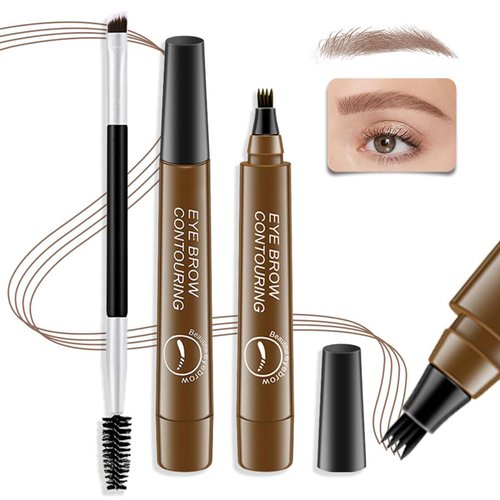 2PCS Light Brown Makeup Eyebrow Pencil, Pointed Eyebrow Pencil, Suitable For Women'S Use…