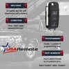 Replacement Keyless Entry Remote Flip Key Fob fits 2002 2003 2004 2005 VW Jetta, Golf, Passat (HLO1J0959753AM)