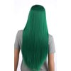 Onedor 30 Inches Green Straight Long Synthetic Hair Women Full Head Cosplay Wig with Wig Cap (Green)