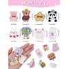 65PCS Acrylic Brooch Pins, Lorvain Cute Aesthetic Badges Pin Kawaii Backpack Pins Sheep Rabbit Dog Bear Girl Cartoon Brooch Pin for Backpacks Bags Jackets Hoodies Hats