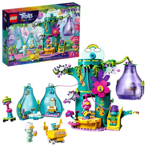 LEGO Trolls World Tour Pop Village Celebration 41255 Trolls Tree House Building Kit for Kids (380 Pieces)
