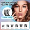 Mayhug Lash Extension Kit 120Pcs Lash Clusters Kit Wispy Eyelash Extensions 8-18MM Individual Lashes Extensions with Bond and Seal Lash Glue and Eyelash Extension Tweezers DIY at Home