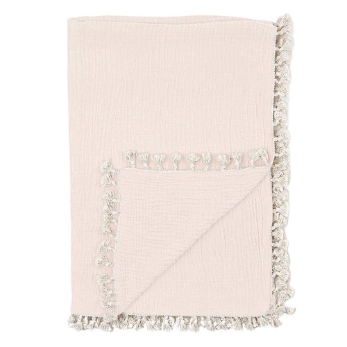 Crane Baby Muslin Swaddle Blanket, Soft Cotton Lightweight Nursery and Stroller Blanket for Baby Boys & Girls, Desert Brown, 30" x 40"