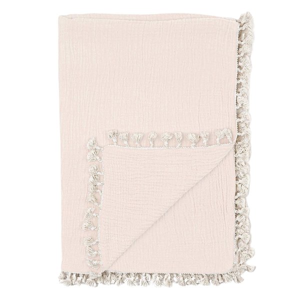 Crane Baby Muslin Swaddle Blanket, Soft Cotton Lightweight Nursery and Stroller Blanket for Baby Boys & Girls, Desert Brown, 30" x 40"