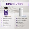 Luna Sleep Aid - Non-Habit Forming Natural Sleeping Pills for Adults with Naturally Sourced Ingredients - Valerian Root, Melatonin, Chamomile, Lemon Balm, and More - 60 Vegan Capsules