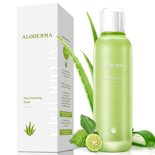 Aloderma Aloe Hydrating Facial Toner with 91% Organic Aloe Vera Juice - Natural Moisturizing Aloe Vera Toner for Face with Arginine - Aloe Vera Face Toner for Women & Men for All Skin Types, 4.2 oz