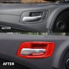 crosselec Red Carbon Fiber Inner Door Handle Bowl Cover Trim for Dodge Charger 2011-2021/ Chrysler 300 2015-2021