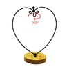 Ornament Display Stand for Hanging Glass Terrarium Wood Base Creative Decoration for Home Garden Wedding Party Festival (Heart)
