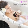 Adeton African Exfoliating Net Sponge, Authentic, Black Owned, Body Scrubber, Long Net Sponge, Body Exfoliator, Sapo, Shower Bath Accessories, Back Foot Scalp Scrub, Flat Dead Skin Remover (Black)