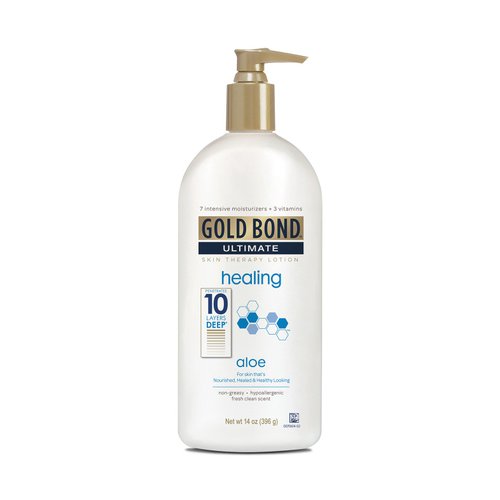 Gold Bond Ultimate Healing Skin Therapy Lotion for Dry Skin Aloe 14 Ounce Body Lotion for Rough Dry Skin with Aloe