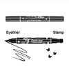 GHFCZOO Double-Headed Winged Eyeliner Stamp Pen, Black Liquid Eyeliner Stamp Pencil for Women, Long-Lasting Eyeliner with Butterfly Shape Stamps (05#Butterfly)