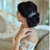 Asooll Crystal Bride Wedding Hair Comb Silver Rhinestone Bridal Hair Clips Hair Accessories for Women and Girls
