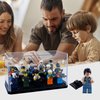 WETANBR Medium-Sized Miniature Display Case for Figures, 2 Pack Building Block Display Cases for Collectibles, Acrylic Display Storage Box, Gift for Action Figure & Miniatures Toys Lovers