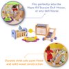 Hape Wooden Doll House Furniture Baby's Room Set with Baby| Pretend Playset for Kid’s Wooden Dollhouse