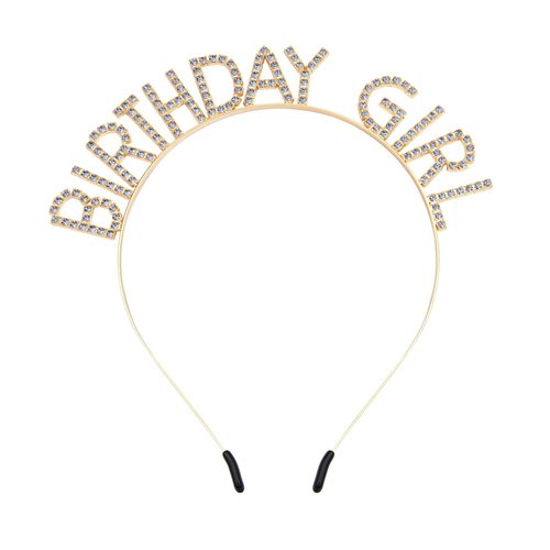Birthday Headbands for Women Birthday Gold Color Tiaras and Crowns for Women Girls Christmas Birthday Party Decorations Happy Birthday Princess Crown Rhinestone Happy Birthday Accessories Crown