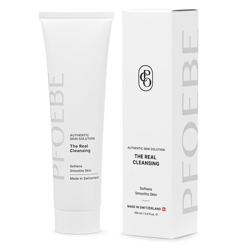 Pfoebe & Co. The Real Cleansing | Gentle Face Cleanser | Vitamin B12 Facial Wash with Swiss Glacier Water | Deep Clean, Hydrate & Illuminate Skin | Sensitive Skin & Daily Use, 3.9 fl oz