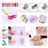 JERCLITY 8pcs Nail Art Brushes Set Nail Art Liner Brushes UV Gel Painting Nail Gradient Brush Lace Nail Ombre Brush French Tip Ombre Nail Brushes Double Ended Nail Sponge Pen Manicure Kit