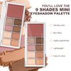 GEUUFEA Matte Nude Eyeshadow Palette, Pink Brown Eye Shadow Powder Palette, Blendable Eyeshadow Shade for a Sweet Everyday Makeup Look