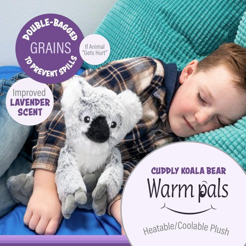 Warm Pals - Cuddly Koala - 1.5lbs - Cozy Microwavable Lavender Scented Plush Toys - Heated Stuffed Animal - Heatable Coolable Bedtime Comfort Plushie