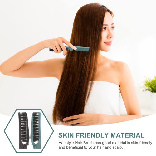 Healeved 2PCS Compact Hair Brush Folding Hair Combs Travel Comb Travel Brush Comb Double Headed Foldable Hair Brush Compact Pocket Hair Comb Folding Hair Brush Folding Comb for Women,Men