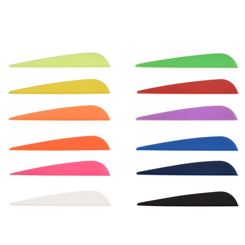 GPP 100PK 3 inch Plastic Arrow Vane TPU Fletchings for DIY Arrow Archery Bow,White