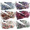 HUANMAYE 6Pcs Boho Headband for Women Knotted Bow Hairbands Fabric Elastic Hair band Accessories Rabbit Ear Hair Bands Wide Turban Headwraps for Adult Women (6RFlower)