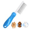 Detangling Pet Grooming Comb for Dogs & Cats with Long & Short Stainless Steel Metal Teeth for Removing Tangles and Knots - Dematting Brush to Detangle Matted Hair