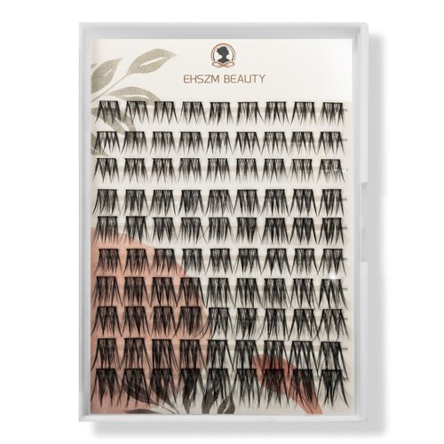 Natural Wispy Look,10mm,12mm,14mm,16mm(10-16mm) C Curl Lash Clusters,Mega Individual lash Extensions,Lightweight, Easy to Apply,EHSZM BEAUTY(Mercury)