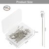 Zlongron 100 Pieces Hijab pins, Long Teardrop Pearl Head pins, Boutonniere pins, Buttonhole pins, can Also be Used for Jewelry Making Sewing Wedding Floral Decorations and DIY Crafts.