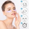 Joez Wonderful Under Eye Patches 2 Pairs, Silicone Reusable Eye Patches, Under Eye Mask for Skin Care Effect to Reduce Wrinkles & Fine Lines, with Metal Eye Cream Applicator, Tin Case (Purple)