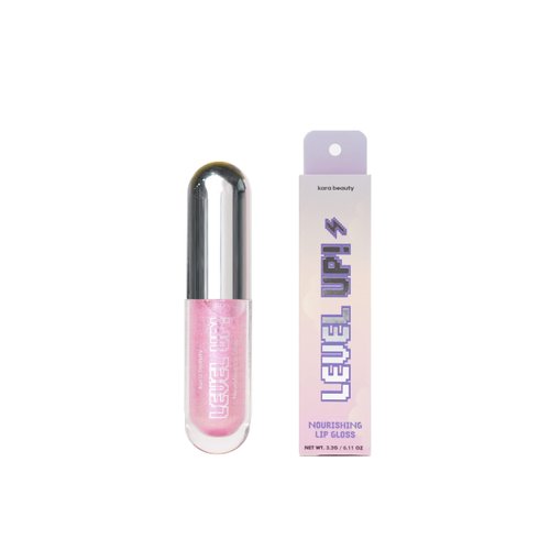 Kara Beauty LEVEL UP NOURISHING LIP GLOSS - High Shine Vegan Sugar Melon Scented Lip Gloss Infused with Hylaluronic Acid, Rosehip Oil & Vitamin E (Queen Thingz)