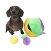 Midlee Hide a Ball Puzzle Dog Toy with 10 Plush Squeaker Balls (Small)