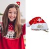 Totelux Christmas Hair Clips Sequins Red Santa Hat Hair Barrettes With Snowflakes Cute Alligator Clips Hair Accessories for Women Girls Christmas Party Supplies Cosplay Costumes accessories