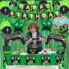Video Game On Theme Birthday Party Decorations Set Happy Birthday Banner Balloons Tablecloth Foil Curtain Cake Toppers For Birthday Party, Boys Party, Family Party Supplies