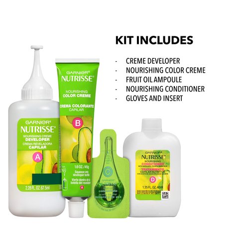 Garnier Nutrisse Nourishing Hair Color Creme, 53 Medium Golden Brown, Chestnut, Packaging May Vary