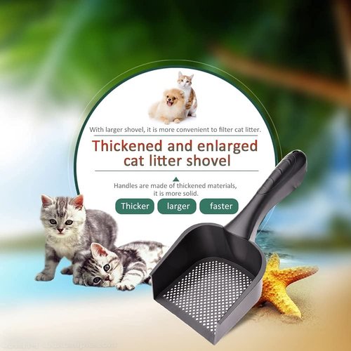 yawpnan Cat Litter Scoop,Kitty Pet Shovel Scoop Reptile Terrarium Bedding Litter Cleaner Scoop For Cat Tortoise Snake,Hole:2.5mm Suitable For Very Fine Cat Litter